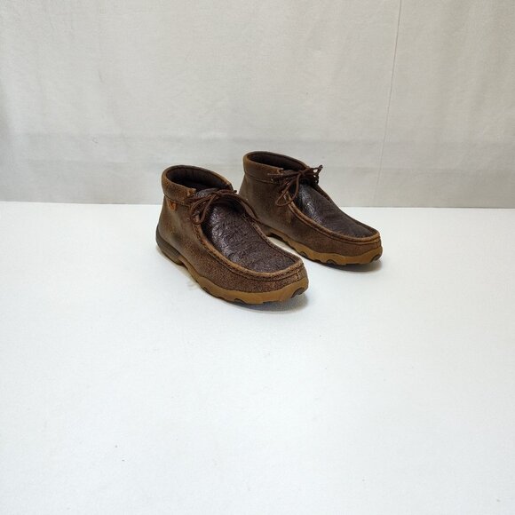 Twisted X Boots Chukka Driving Moc Sz 6M Floral Embossed Genuine Leather WDM0079 - Picture 1 of 10
